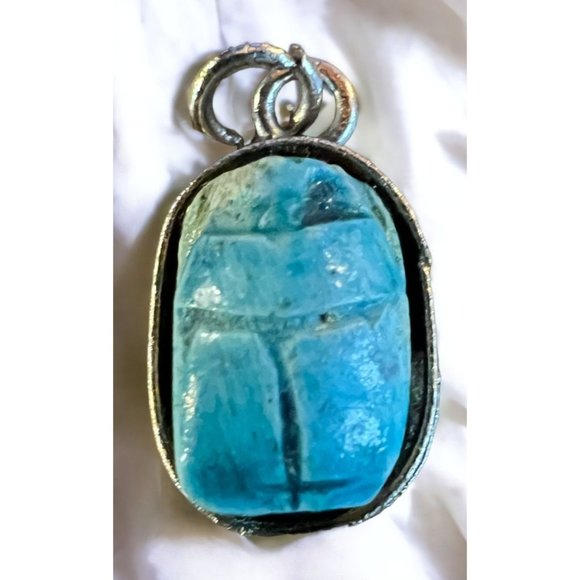 Vintage Gold Tone Faux Tiger Eye P Carson Pirie Scott Pendant - Picture 3 of 16